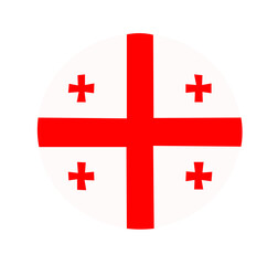 Obraz premium Georgia flag badge stock illustration on white background