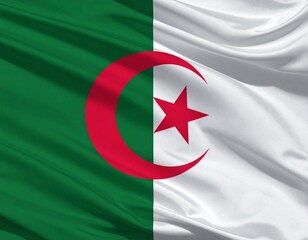 Flag of Algeria - Waving Algerian Flag