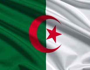 Flag of Algeria - Waving Algerian Flag