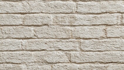 Textured white brick wall with irregular shapes, rough surface, and offset pattern
