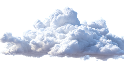 Fluffy white cloud with soft texture and vivid appearance