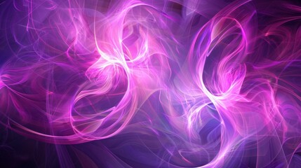 Obraz premium Ethereal Abstract: Luminous purple curves and gradients creating a dreamy backdrop