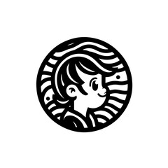 Illustration of a boy isolated on white background