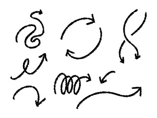 手書きシンプル矢印セット2