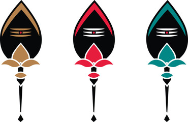 Triple Vel Vector Art in Unique Color Combinations | Tamil Lord Murugan Symbol Tattoo, Auto, Bike, Car Sticker Design