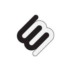 Fototapeta premium 3m, mw monogram logo minimalist lettermark symbol template