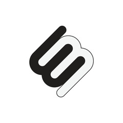 3m, mw monogram logo minimalist lettermark symbol template