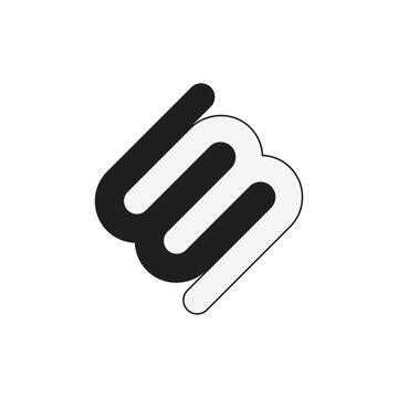 3m, mw monogram logo minimalist lettermark symbol template