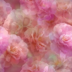 Obraz premium Soft and Dreamy Pink Peonies Blossoming in Delicate Pastel Background.