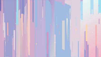 Vector art of abstract vertical lines and shapes in pastel colors