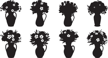 Flower Vase Silhouettes