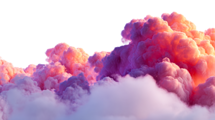 Colorful clouds fill the sky with soft pastel shades during sunset