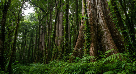 Naklejka premium Towering Ancient Jungle