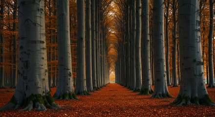  Golden Pathway Through the Autumn Forest