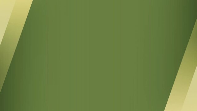 Abstract moving yellow motion geometric on green background animatio