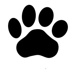 Paw print vector image illustration art 