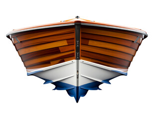 Wooden Boat Bow with Transparent Background, 3D Realism Design Element