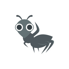 Illustration of Pixel Art Ant: Grey Insect Illustration, 8-bit Creature Design vector