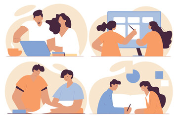 set of people in the gym