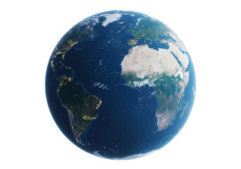 Fototapeta premium Earth Globe: Detailed 3D Render of Planet Earth