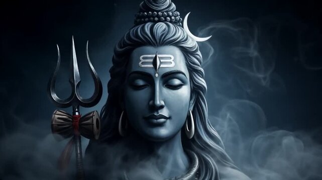Lord Shiva cinematic closeup