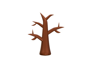 dry tree icon 3d illustration render