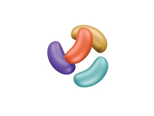 jelly beans icon 3d illustration render
