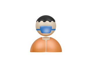 illness icon 3d illustration render