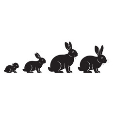 Rabbit transformation silhouette