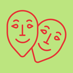 Drama Performance Icon Design