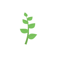 Illustration of Vibrant Green Sprig: Detailed Pixel Art Plant Illustration vector