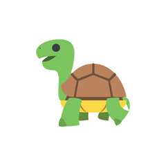 Illustration of Pixel Art Turtle: Green Reptile Illustration, Cute Cartoon Tortoise Graphic vector