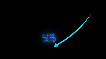 Arrow down business graph icon animation. business chart concept.Animated down graph icon designed in flat icon style, business or finance concept icon.loss 4k icon. - Powered by Adobe