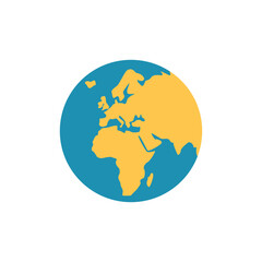 Illustration of Global Connectivity: A Simplified World Map Icon for Websites and Presentations vector