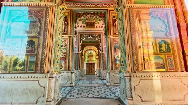 Patrika Gate in Jaipur, India, is a stunning entryway known for its richly decorated corridors and vibrant colors, symbolizing Rajasthan's royal heritage.