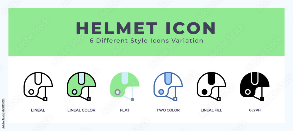 Poster helmet set of vector icon. for web. and mobile app