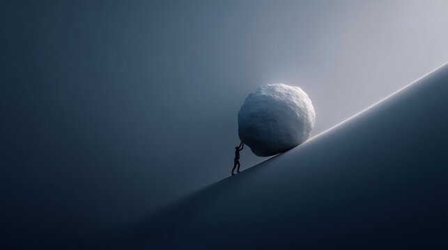 The uphill battle: A symbolic representation of perseverance and challenges