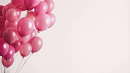 Bunch of Pink Balloons on a Pink Background.