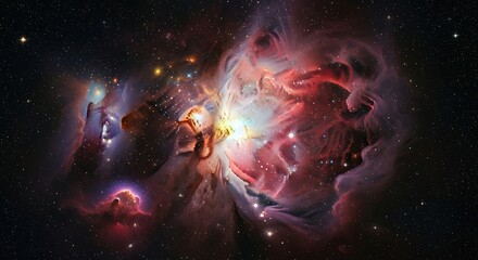 Captivating cosmic beauty: A breathtaking view of the Orion Nebula in space