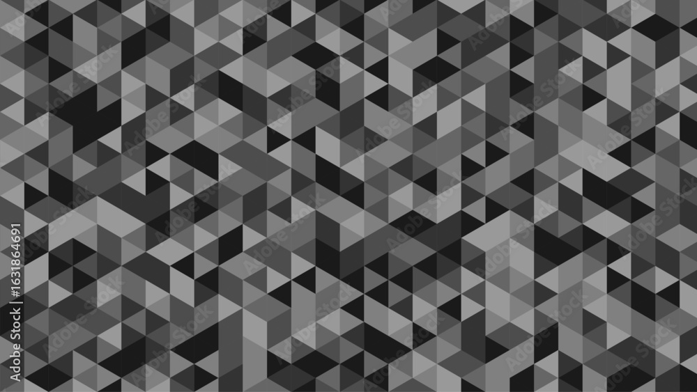 Poster abstract gray seamless geometric pattern polygon mosaic vector background illustration. seamless bla