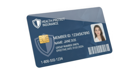 Modern identification card with photo and security features