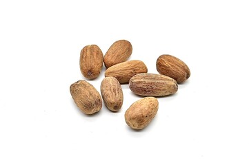 thai herbal medicine photo with white background, dried spices, used for medicine and food.