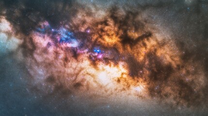 Fototapeta premium Stunning view of vibrant cosmic clouds in deep space with rich colors