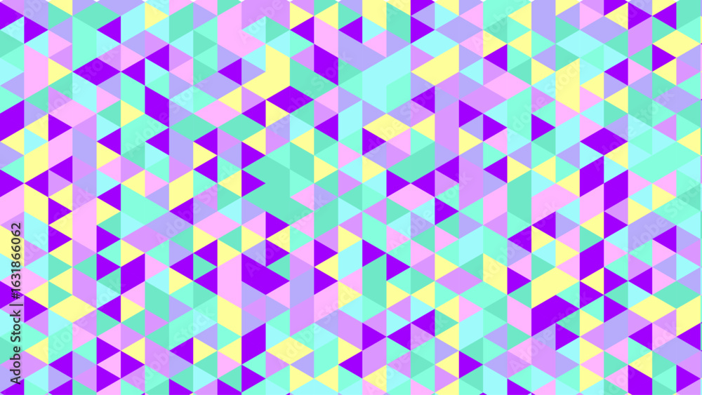 Aufkleber vibrant polygonal mosaic bursting with dynamic color gradients and seamless geometric rhythm. a bold