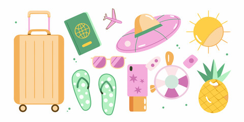 Vibrant summer vacation essentials collection