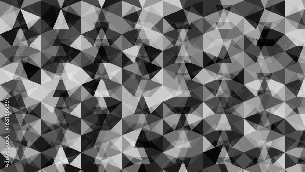 Poster abstract gray seamless geometric pattern polygon mosaic vector background illustration. seamless bla
