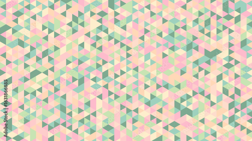 Poster vibrant polygonal mosaic bursting with dynamic color gradients and seamless geometric rhythm. a bold