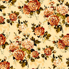 seamless pattern with flowers