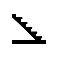 Black Filled Train Door Step Icon, Railway Boarding Symbol, Transport Safety Graphic, Passenger Entry Illustration, Public Transport Concept