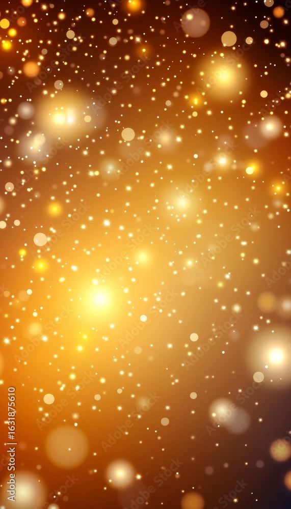 Poster elegant golden sparkling abstract wallpaper with shining bokeh lights and smooth festive texture